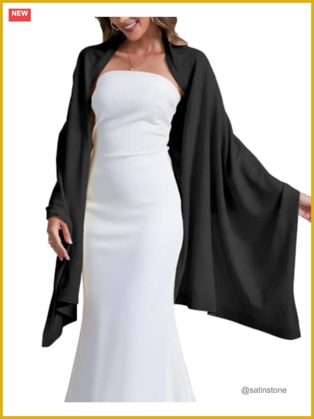 Cashmere-like Feel Oversized Pashmina Shawl Wrap for Wedding Bridal Evening